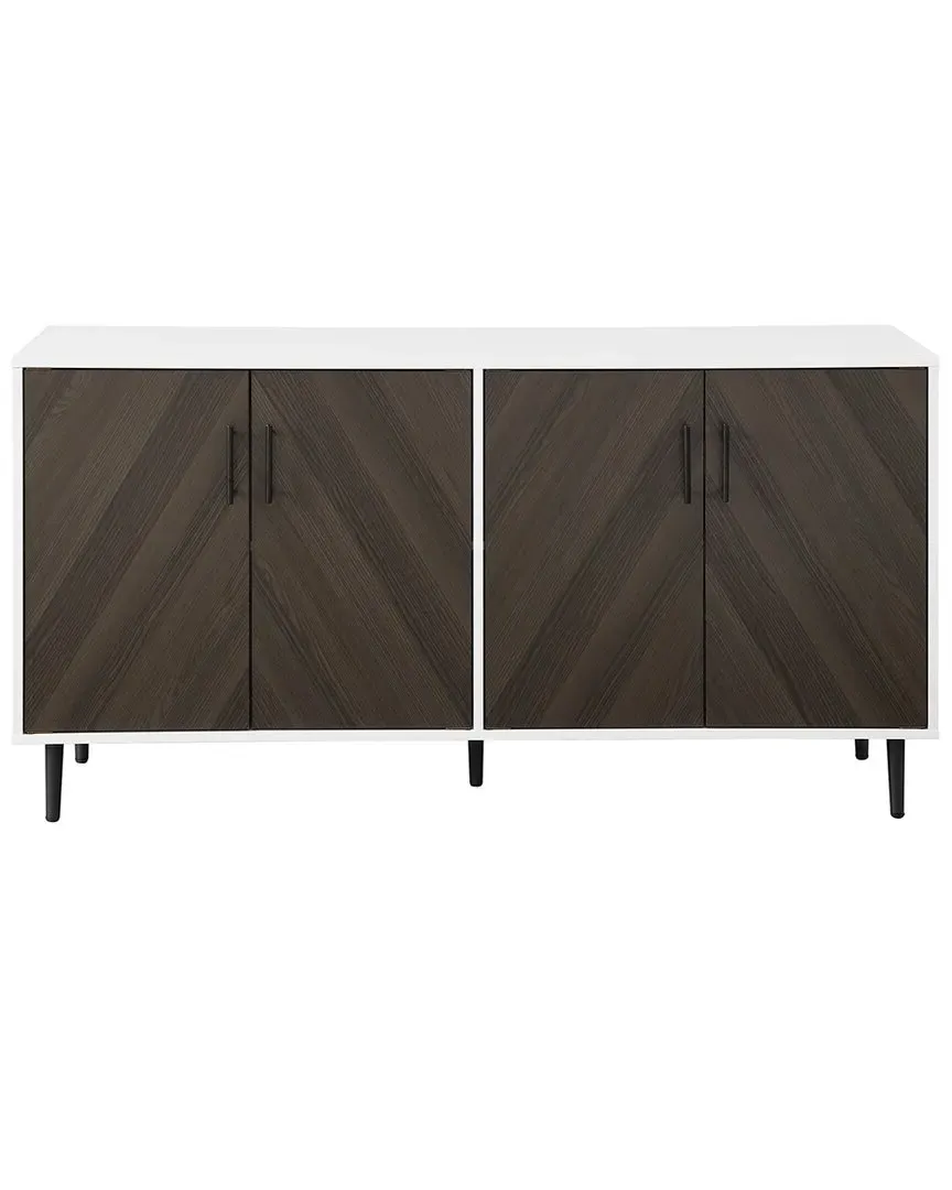 Faux-Bookmatch Door Buffet - Ash Brown image