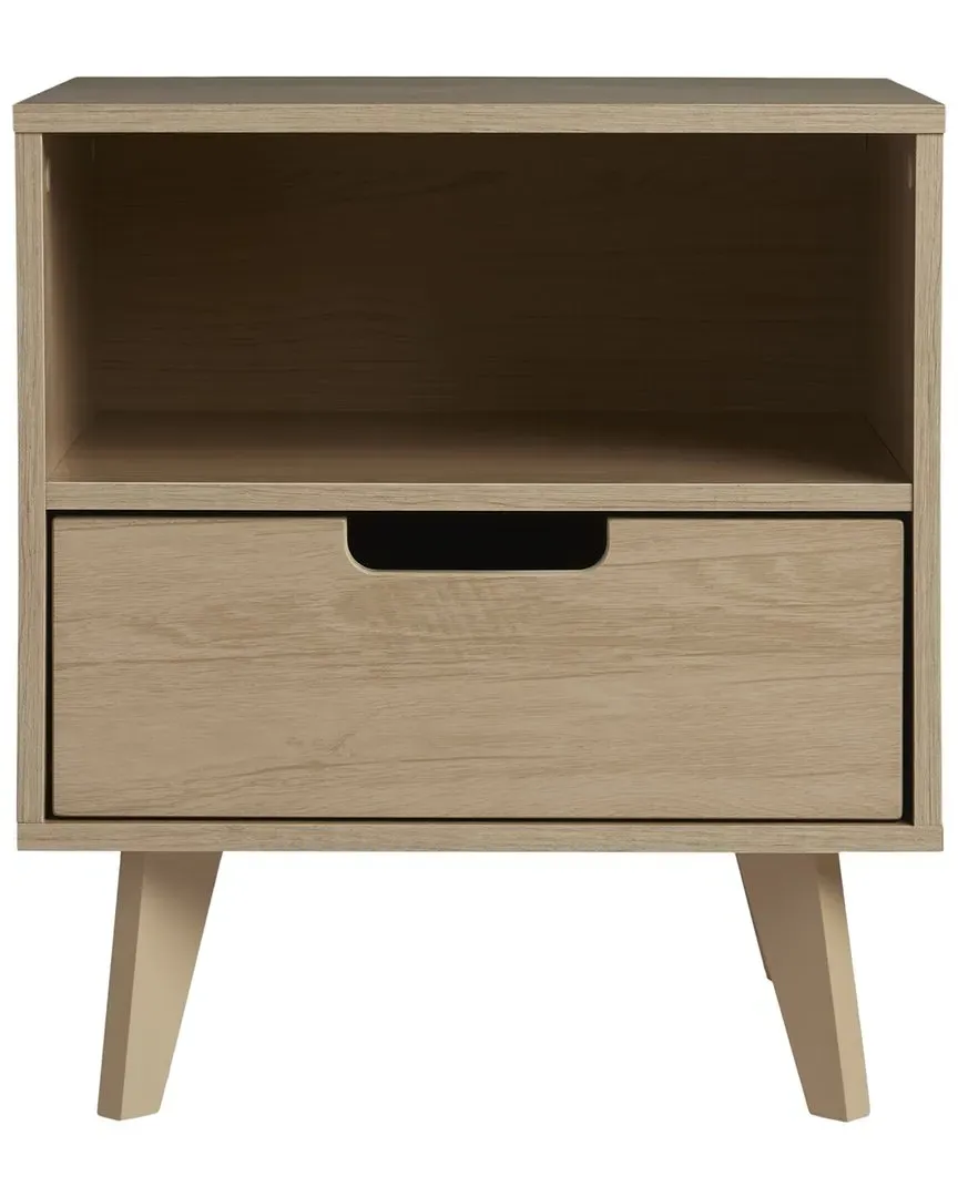 Hans 1-Drawer Nightstand with Shelf - Riviera, MDF image