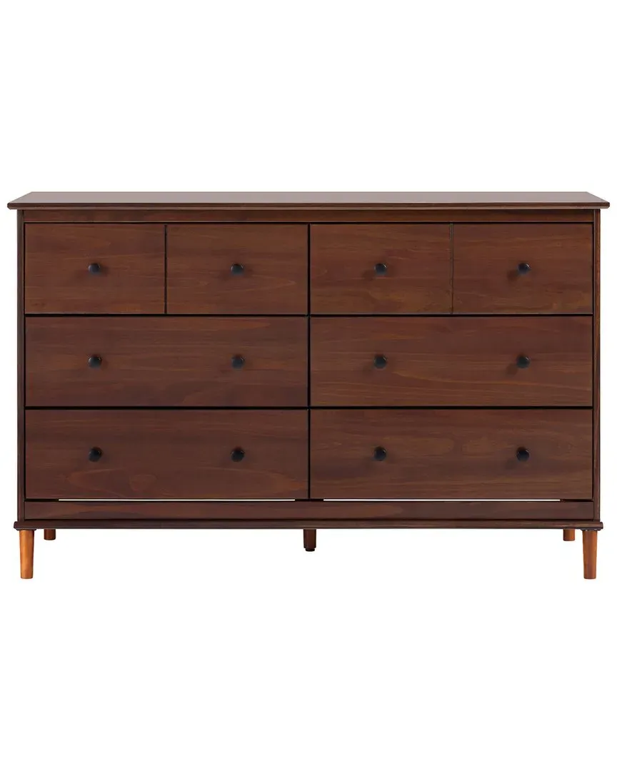 Spencer 6-Drawer Solid Wood Dresser - Walnut, Pine image