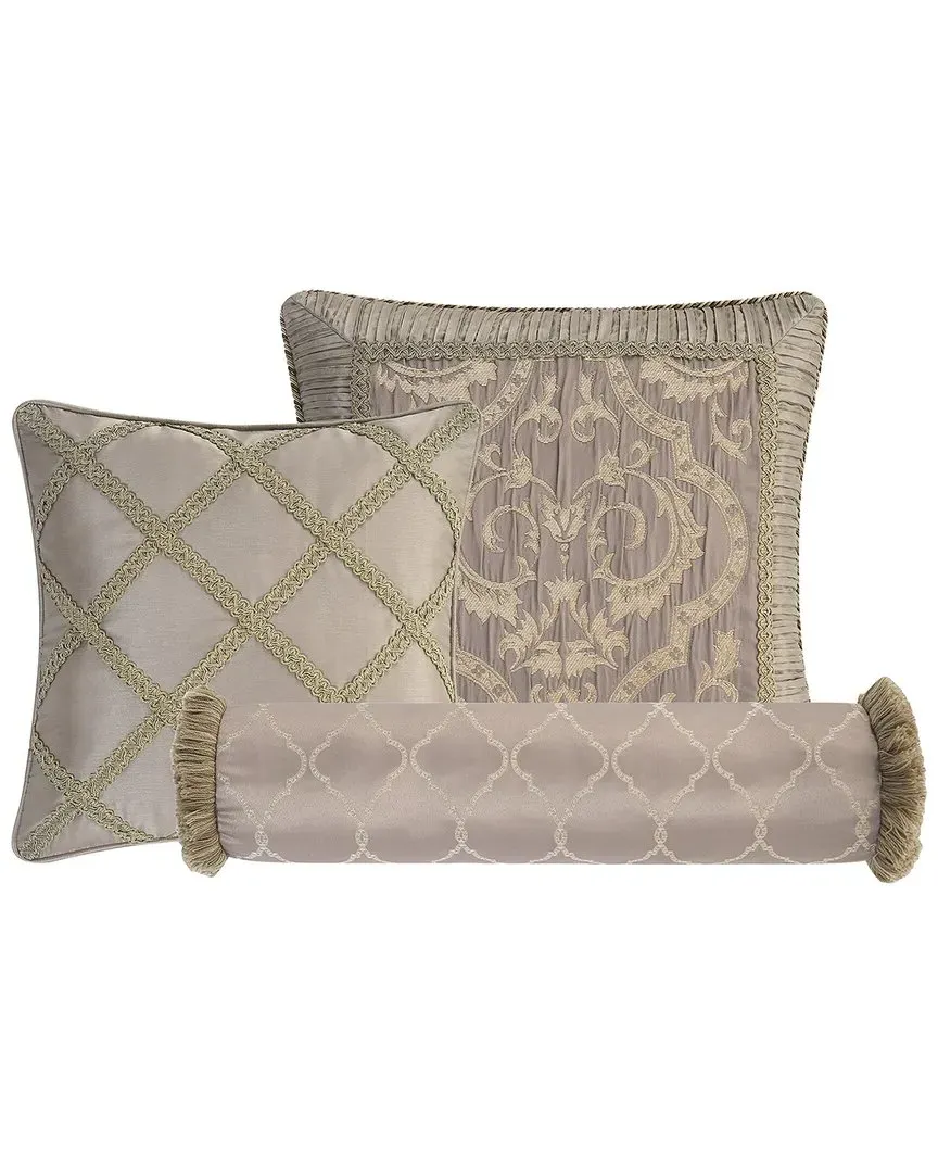 Hazeldene Set of 3 Decorative Pillows - Taupe, Polyester