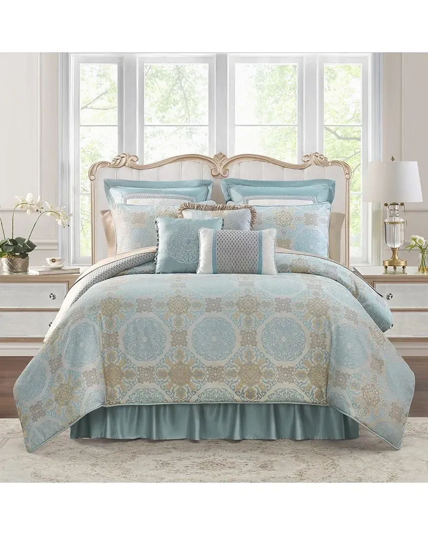 Jonet 6pc Comforter Set - Cream, Aqua image