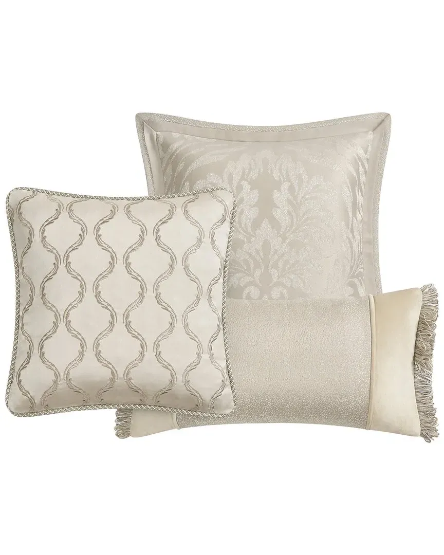 Maguire Set of 3 Decorative Pillows - Ivory, Polyester