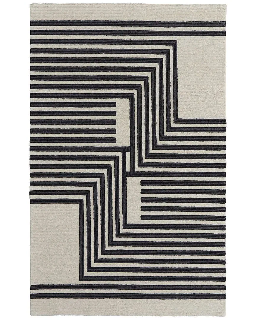 Ardon Abstract Area Rug - Gray, Wool image