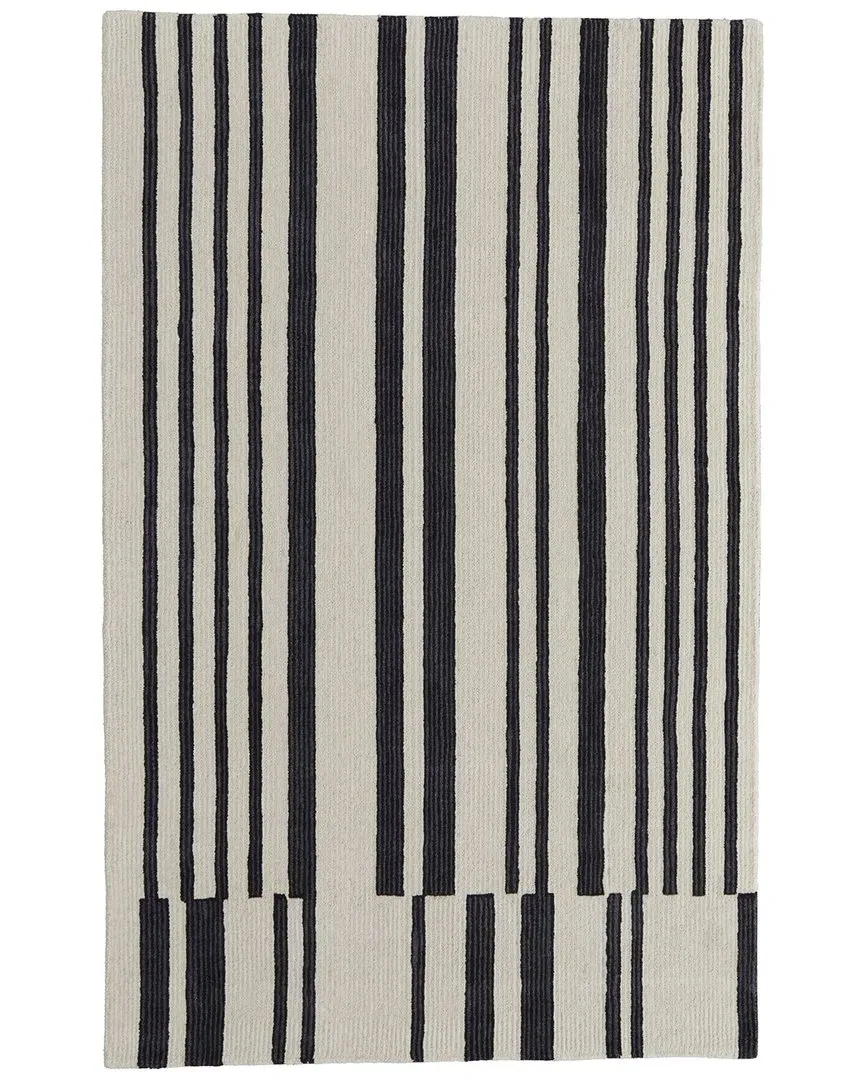 Ardon Abstract Area Rug - Ivory, Wool