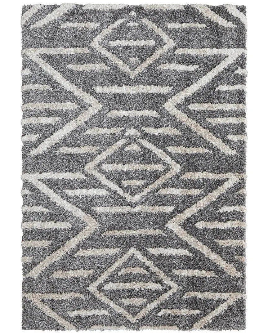 Caide Diamond Accent Rug - Gray, Polyester image