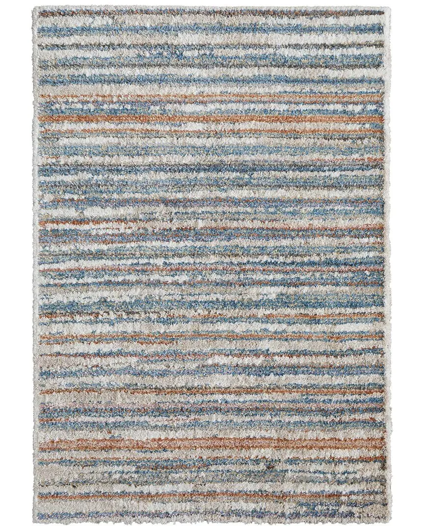 Caide Striped Accent Rug - Ivory, Polyester