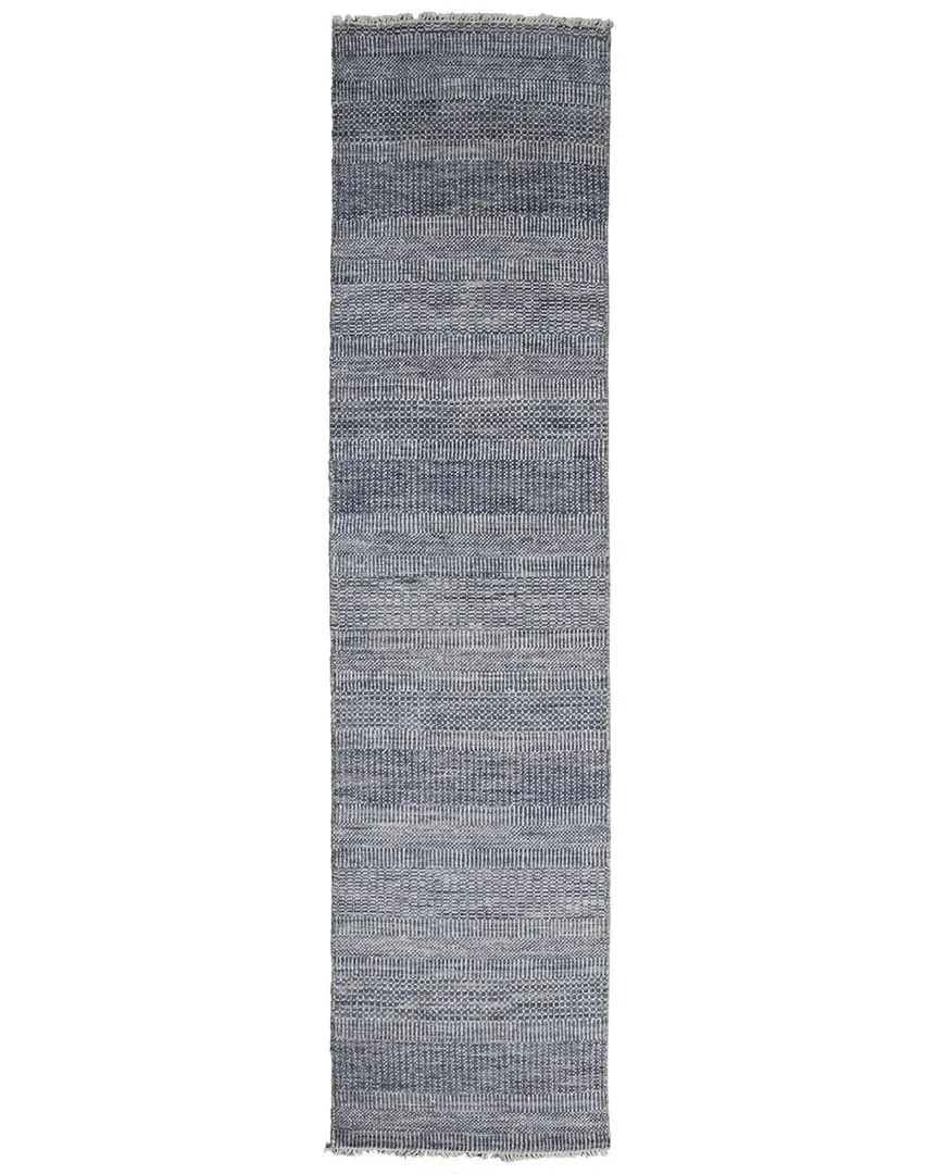 Caldecott Striped Runner Rug - Blue, Wool