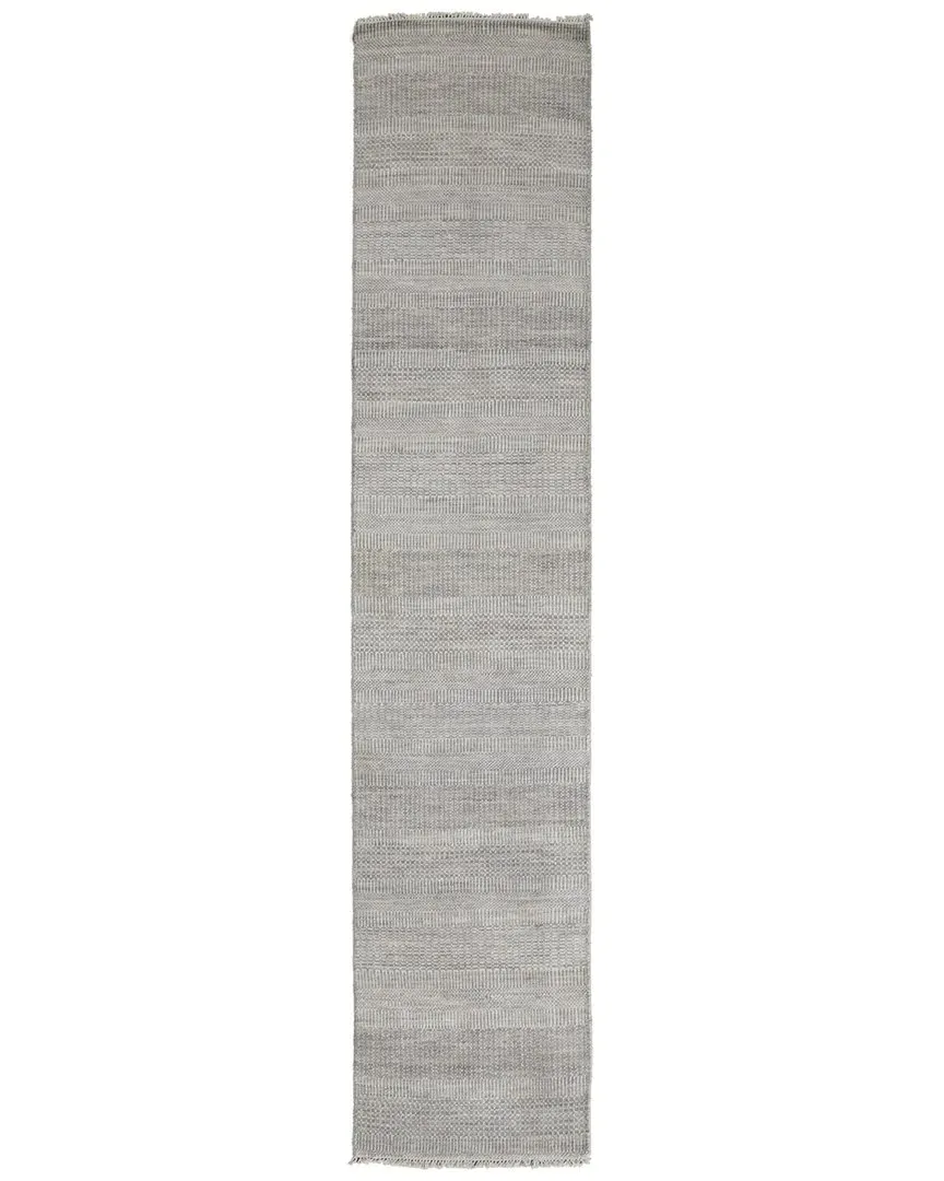 Caldecott Striped Runner Rug - Silver, Wool