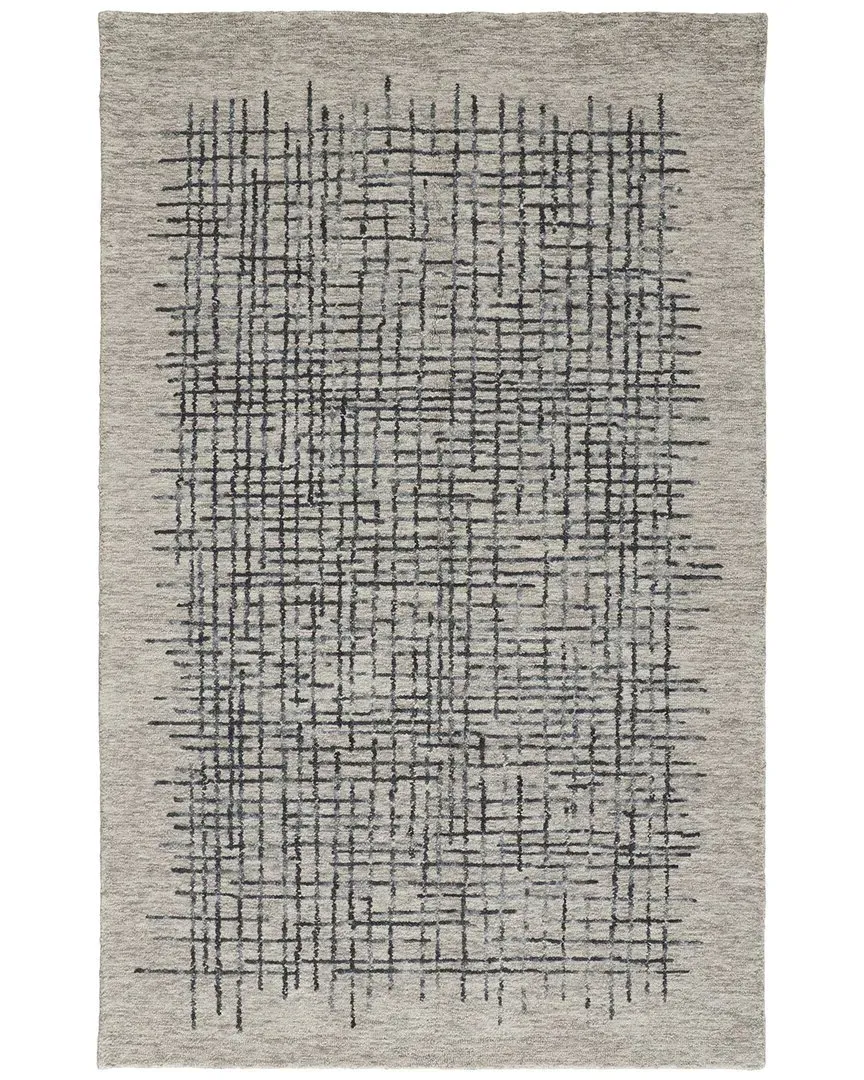 Carrick Abstract Accent Rug - Gray, Wool
