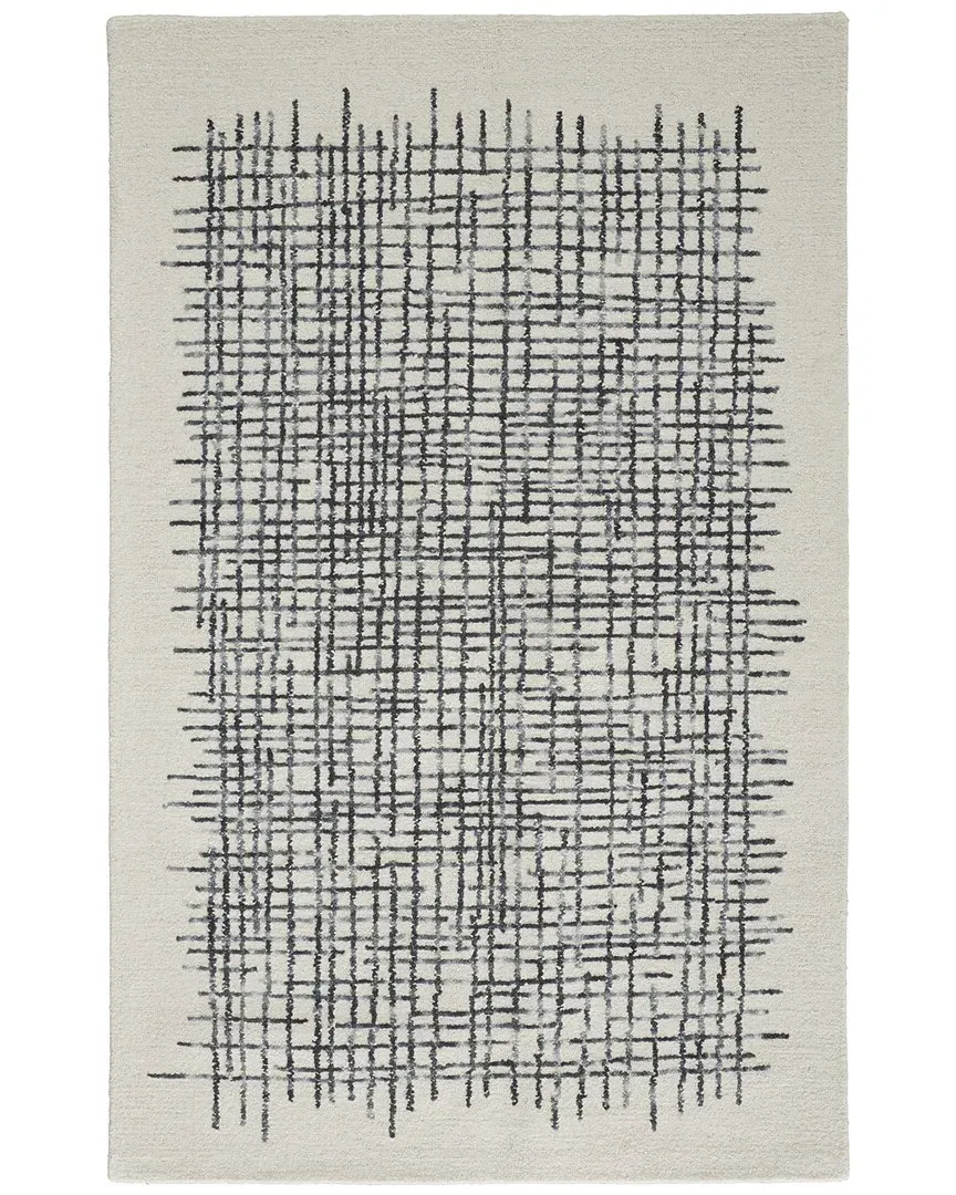 Carrick Abstract Accent Rug - Ivory, Wool