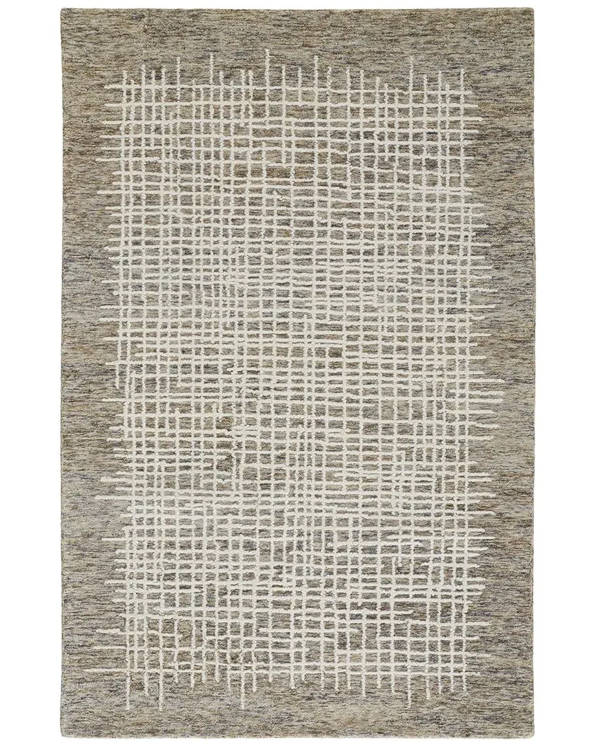 Carrick Abstract Accent Rug - Tan, Wool image