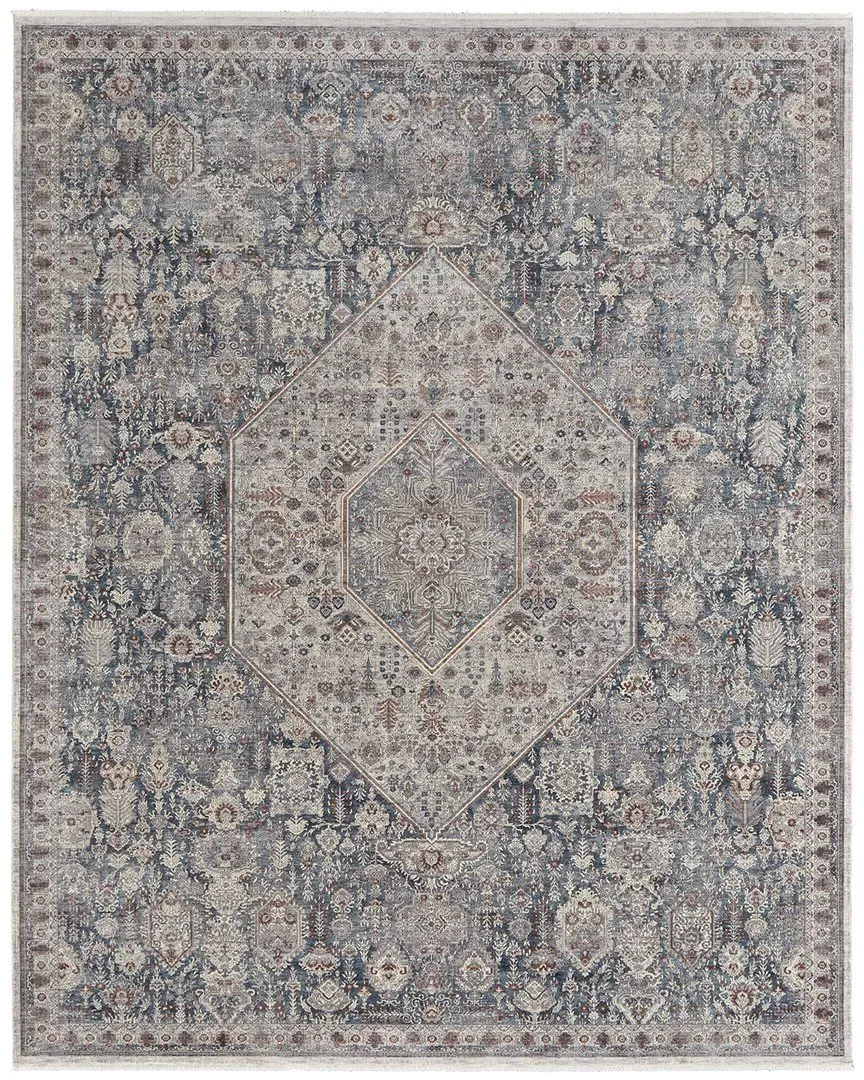 Gilford Medallion Accent Rug - Blue image