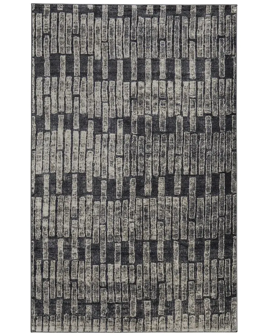 Kiba Geometric Accent Rug - Grey, Polypropylene