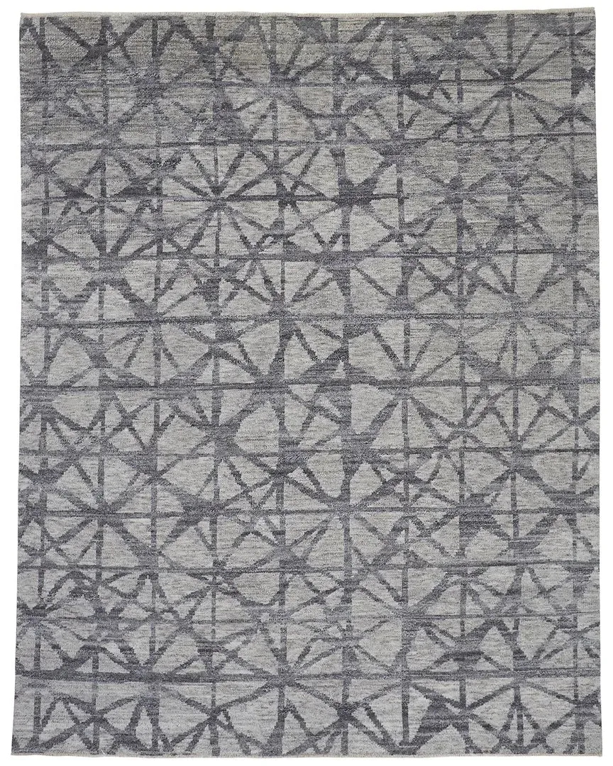 Norris Geometric Wool Area Rug - Grey image