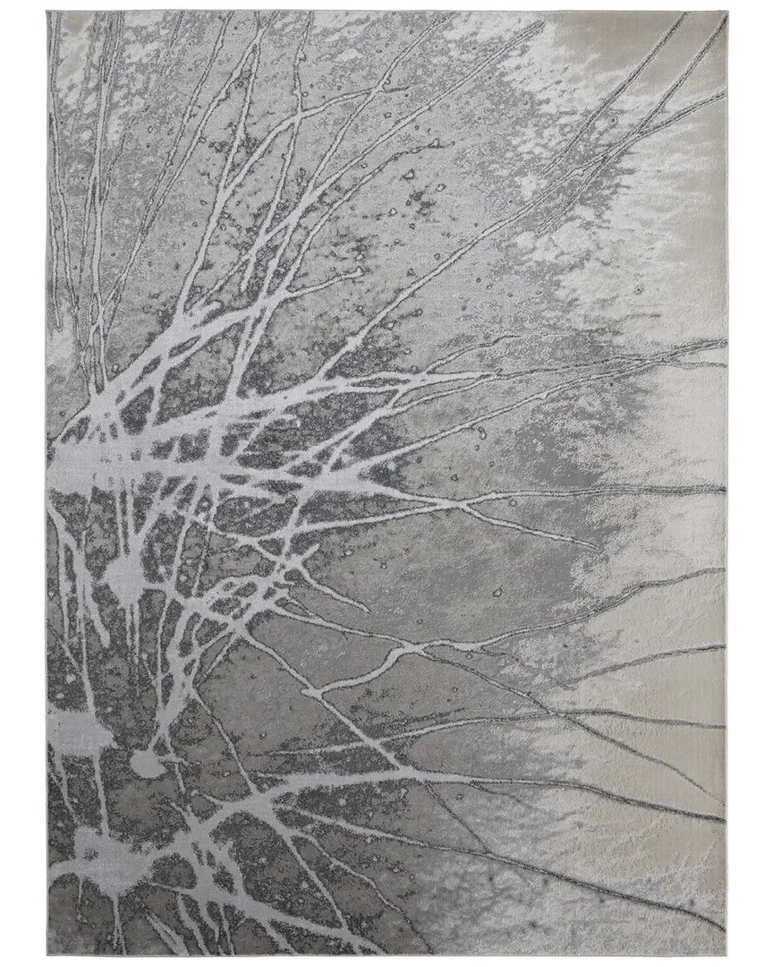 Oria Abstract Accent Rug - Grey, Polyester image