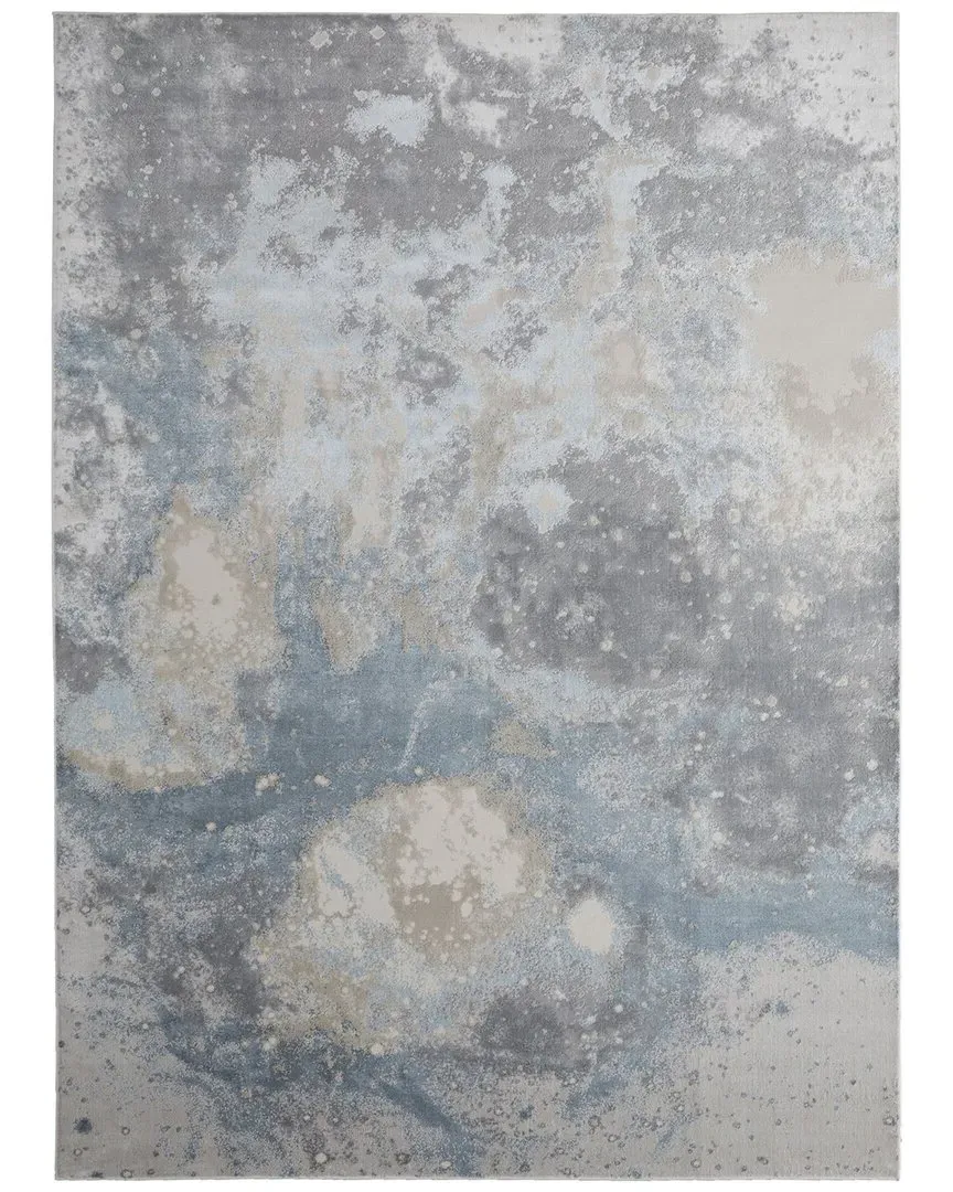 Oria Abstract Area Rug - Blue, Polyester