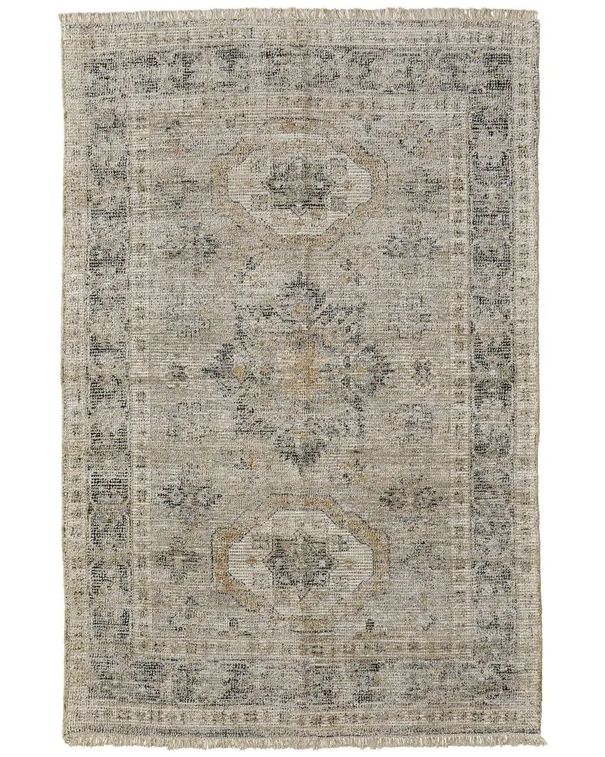 Ramey Medallion Area Rug - Brown, Wool