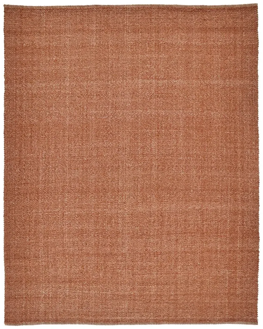 Siona Solid Area Rug - Orange, Polyester
