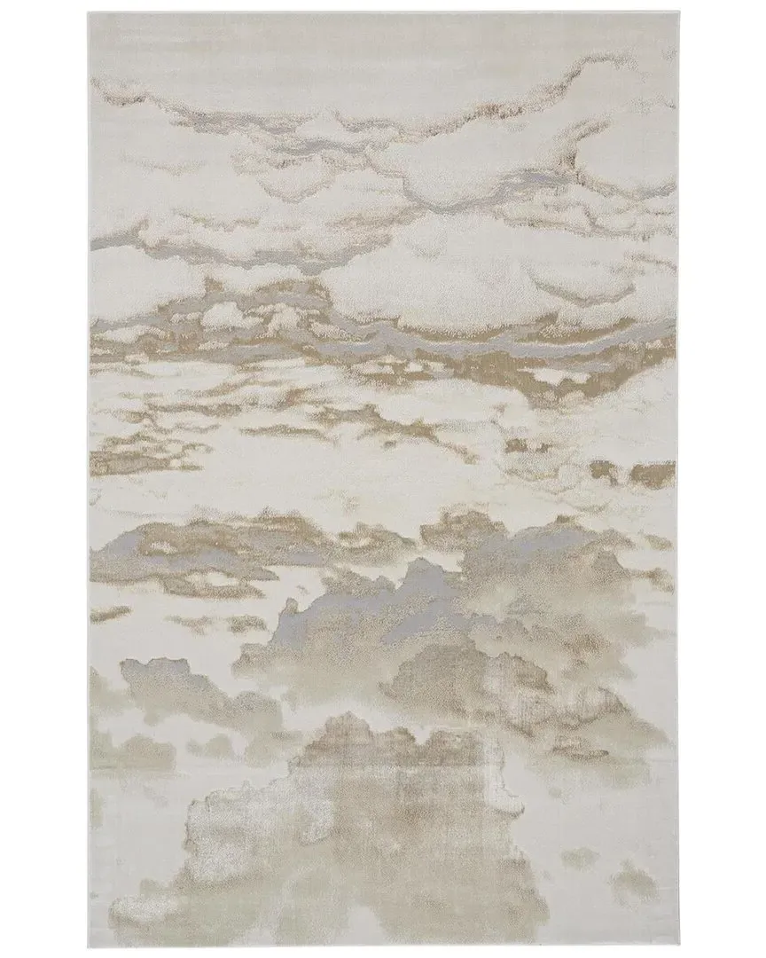 Tripoli Abstract Accent Rug - White, Polyester image