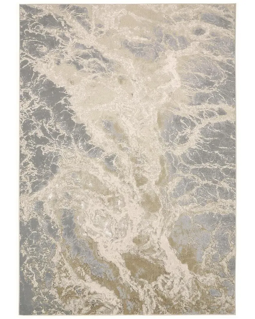 Tripoli Abstract Accent Rug - White, Polyester