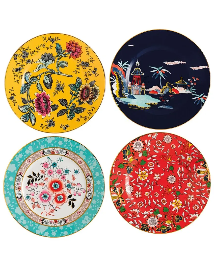 Wonderlust Set of 4 Plates - Bone China