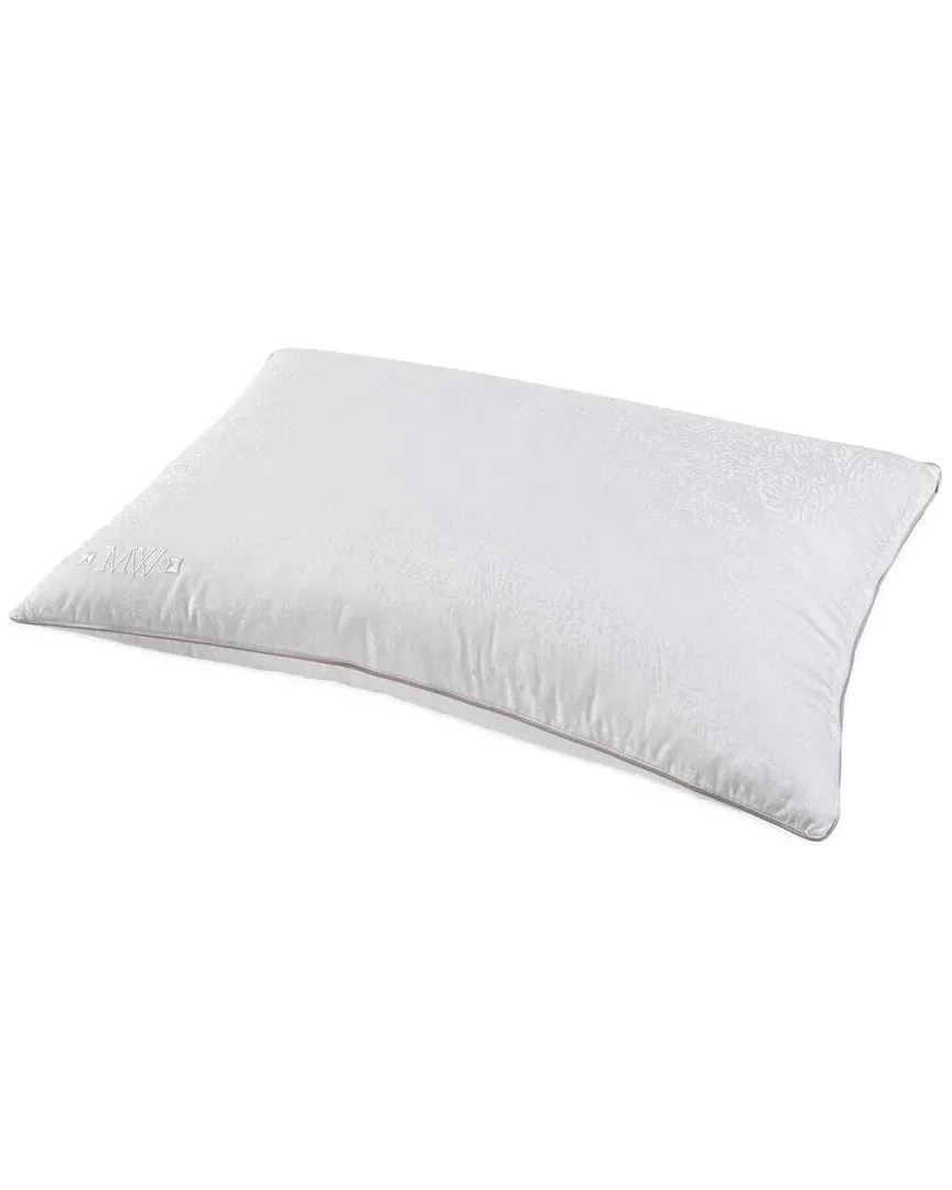 Down Blend Jacquard Pillow with Removable Cover - White, Cotton image