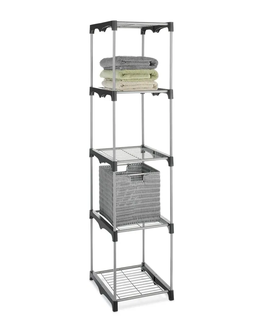 5-Tier Shelf Tower - Grey, Metal image