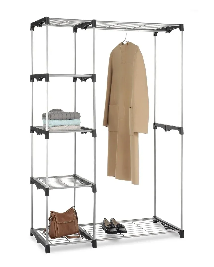 Double Rod Freestanding Closet - Grey image