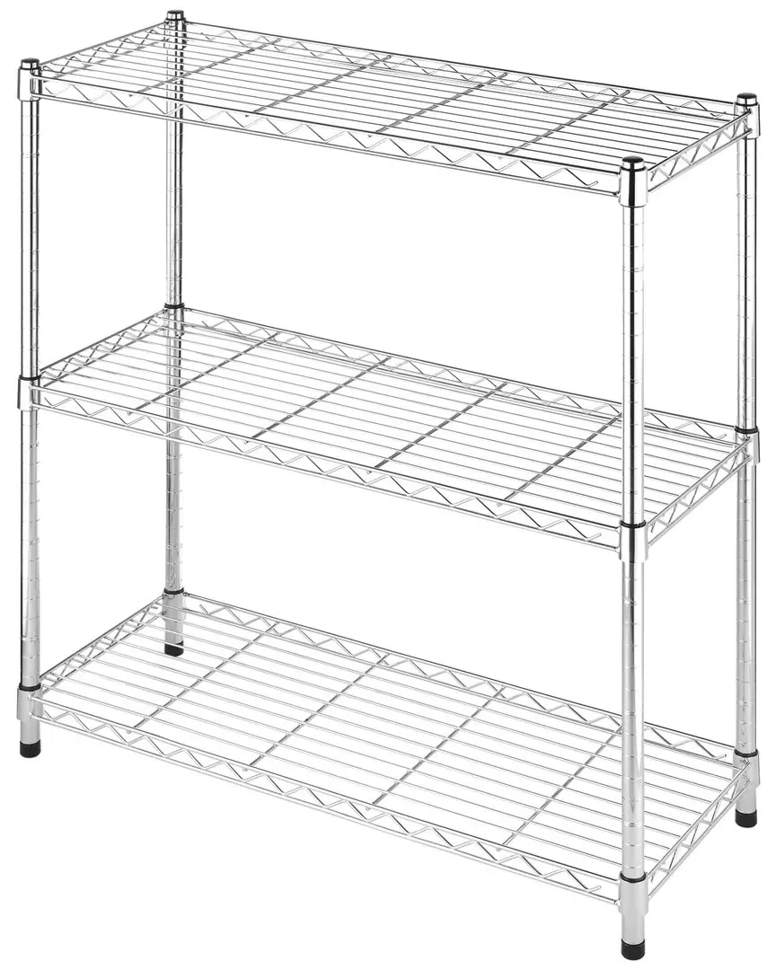 Supreme 3-Tier Shelving Unit - Silver, Steel image