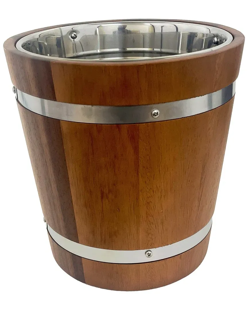 Acacia Champagne Bucket with Stainless Steel Liner image
