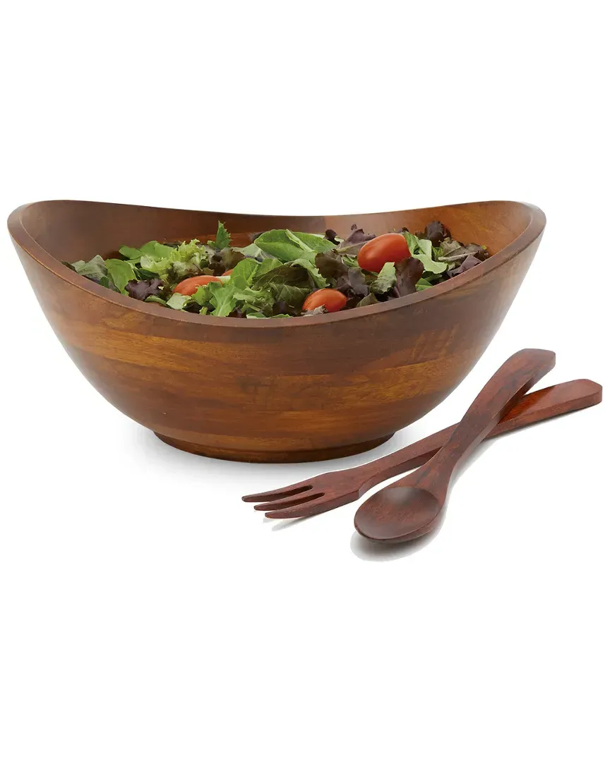 Wave 3-Piece Salad Bowl and Servers Set image