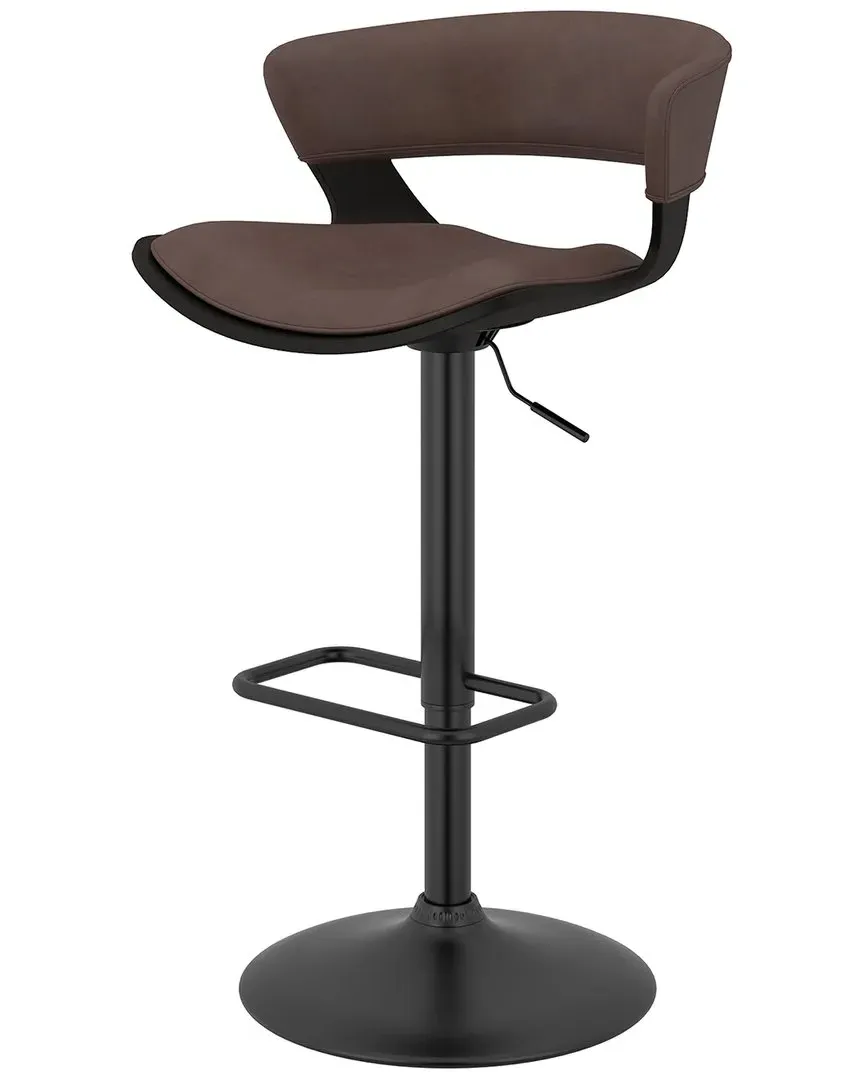 Air Lift Counter Stool with Swivel - Brown, Faux Leather image