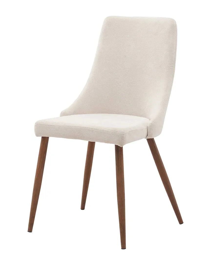 Cora Side Chair Set of 2 - Beige, Walnut image