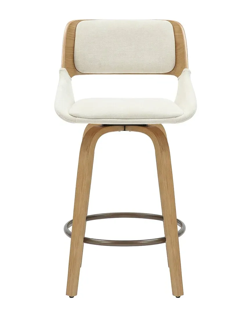 Counter Stool with Swivel - Beige, Bentwood