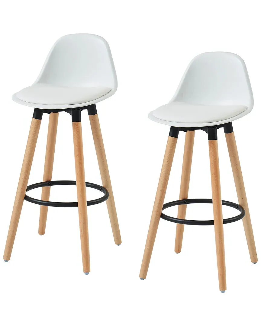 Diablo Set of 2 Counter Stools - White