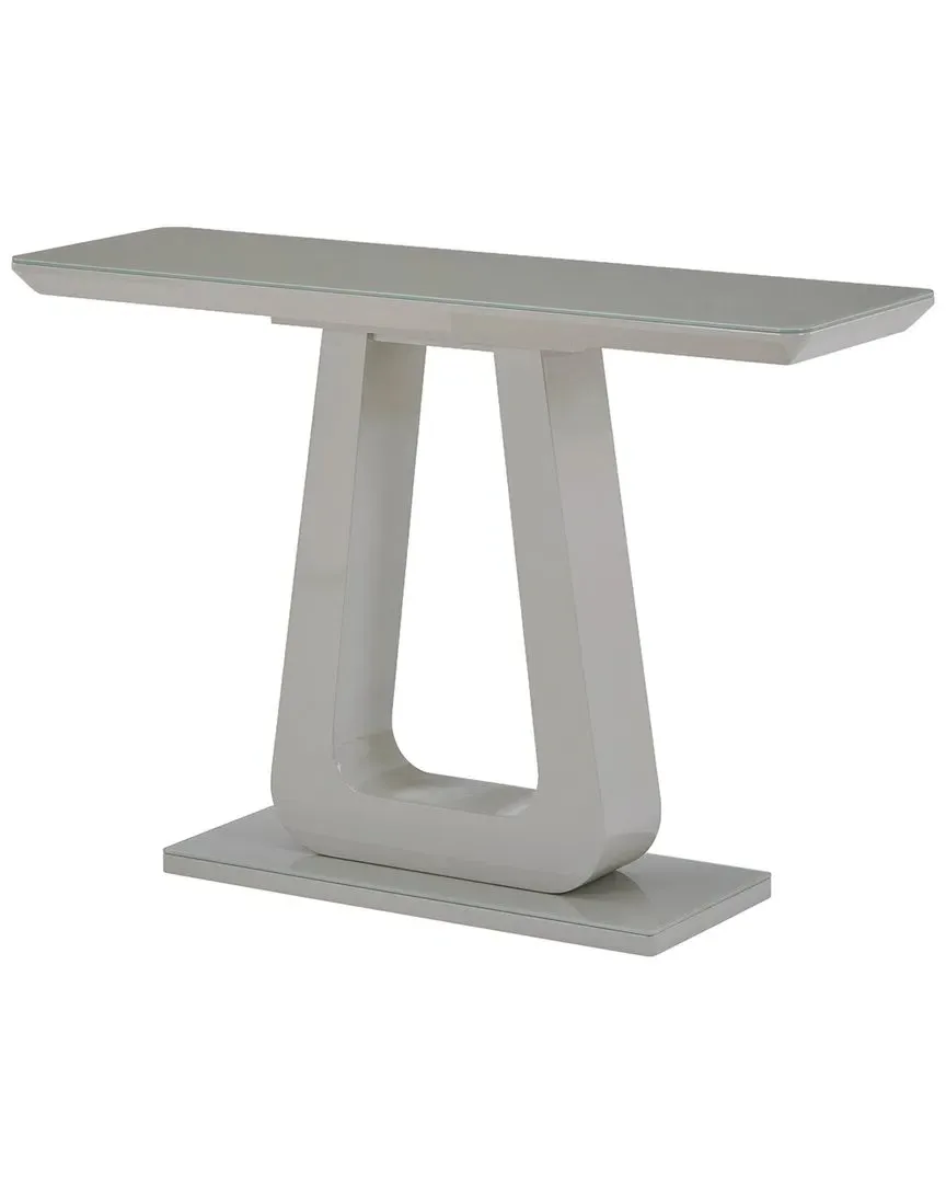 Pedestal Console Table - Grey, Engineered Wood