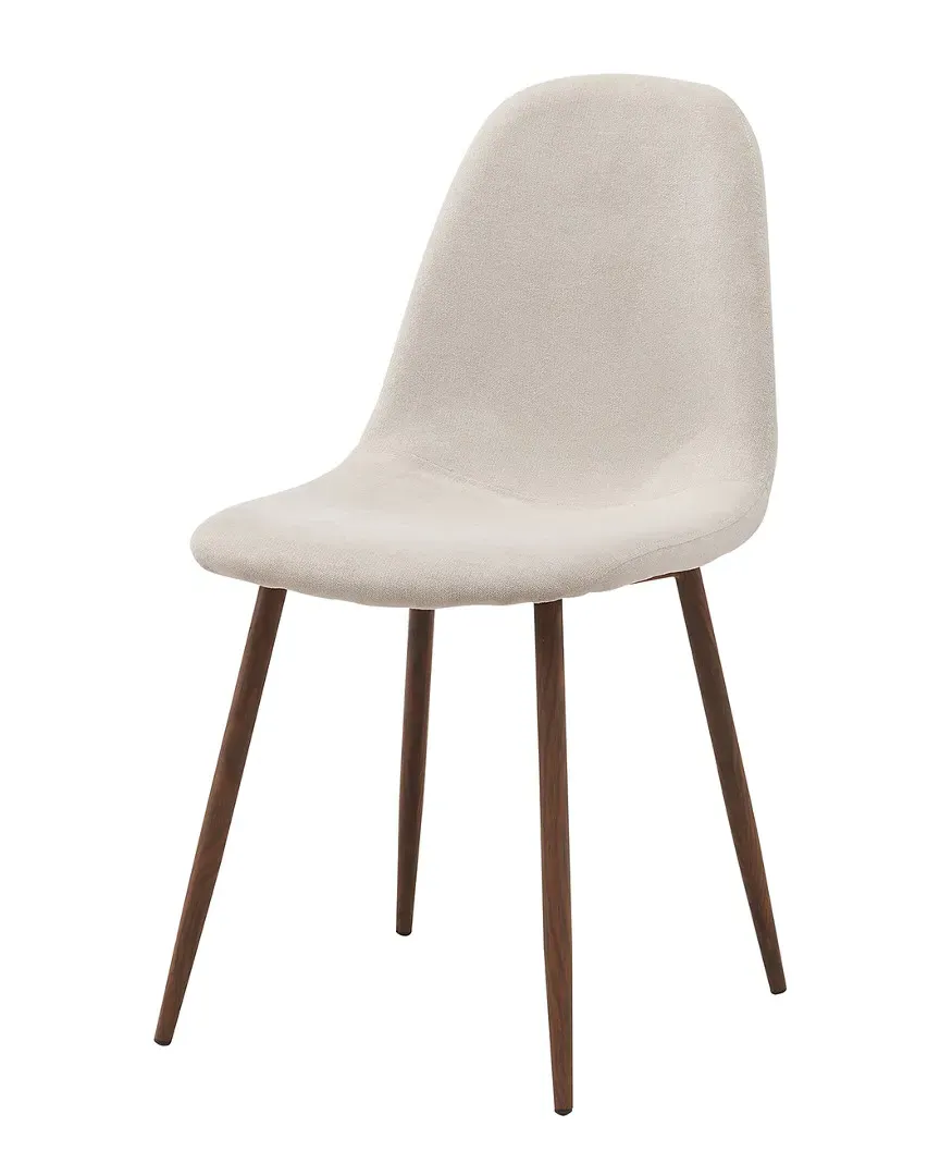Set of 4 Lyna Side Chair - Beige, Walnut image