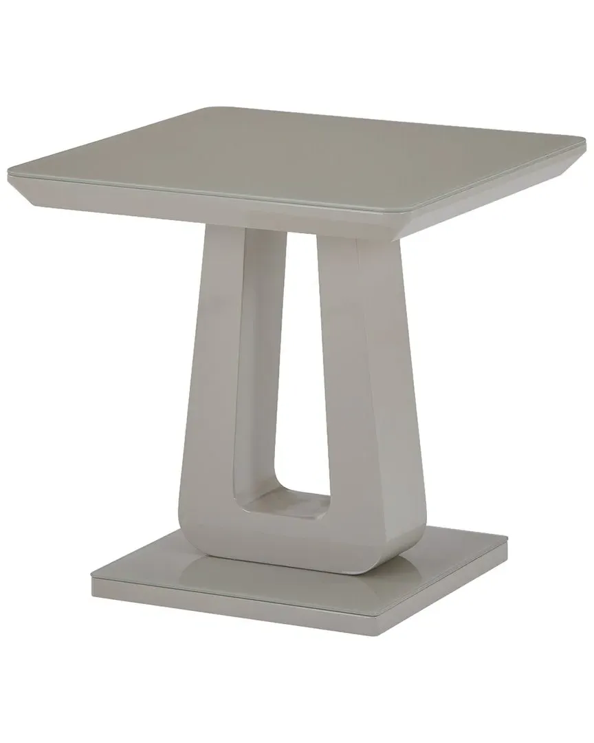 Square Accent Table - Grey, Glass image