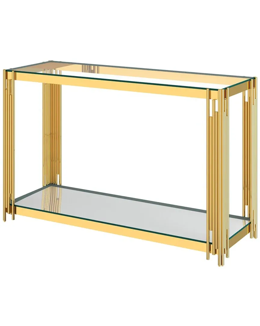 Two-Tier Console Table - Gold, Metal