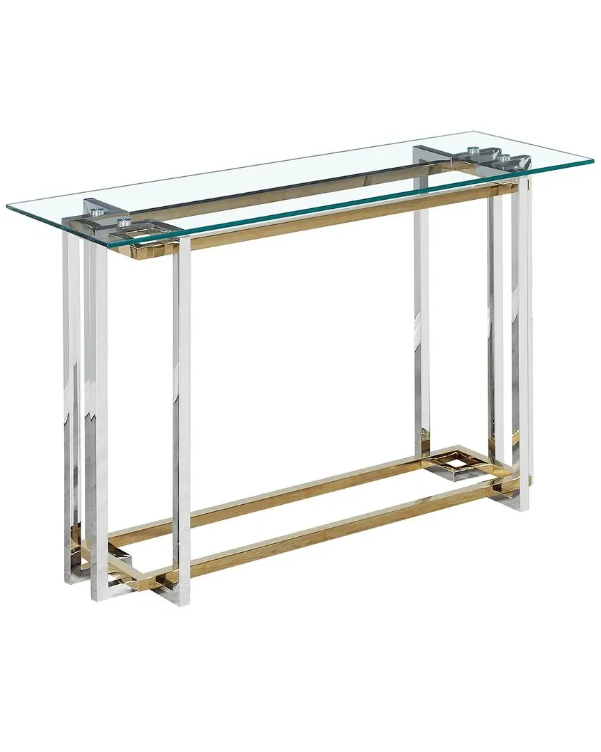 Two-Tier Console Table - Silver, Metal image