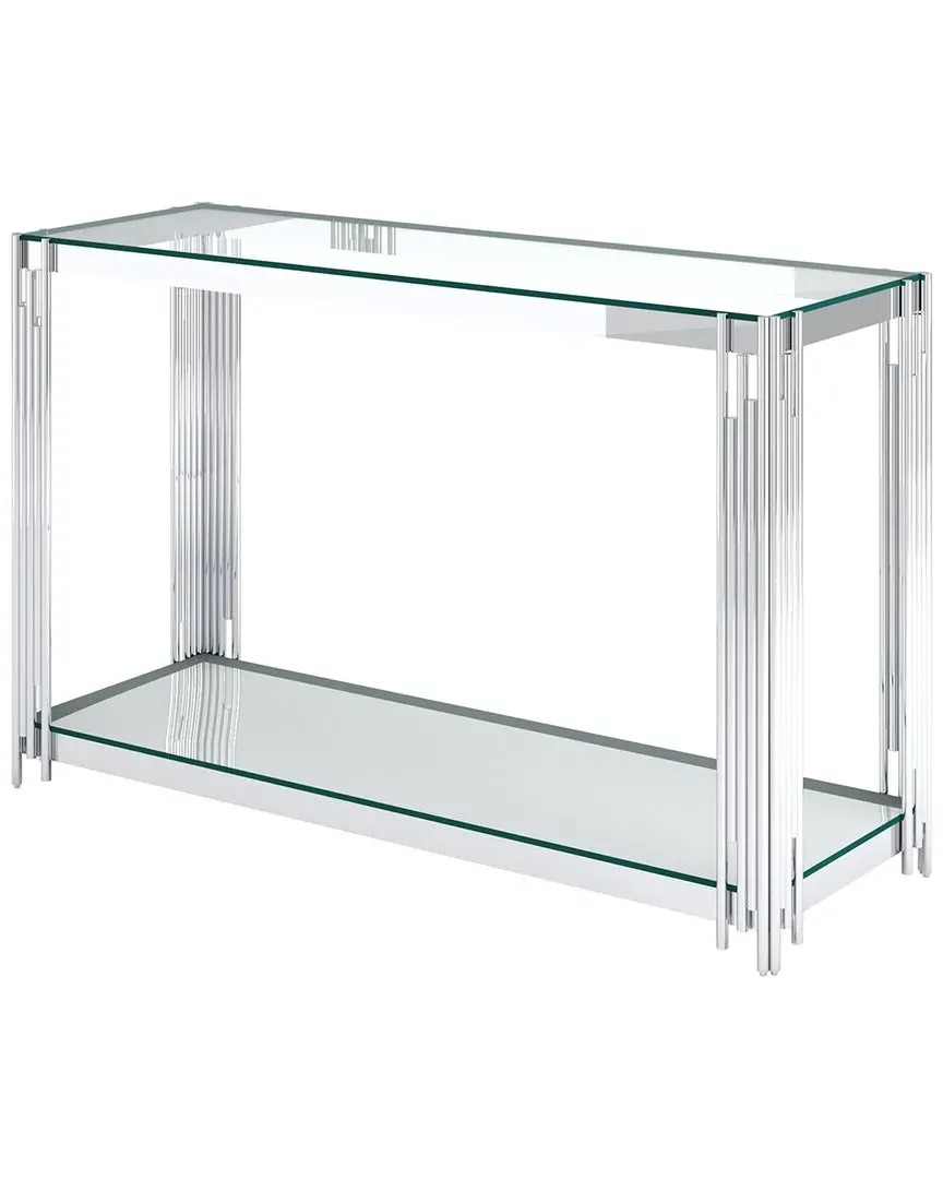 Two-Tier Console Table - Silver, Metal