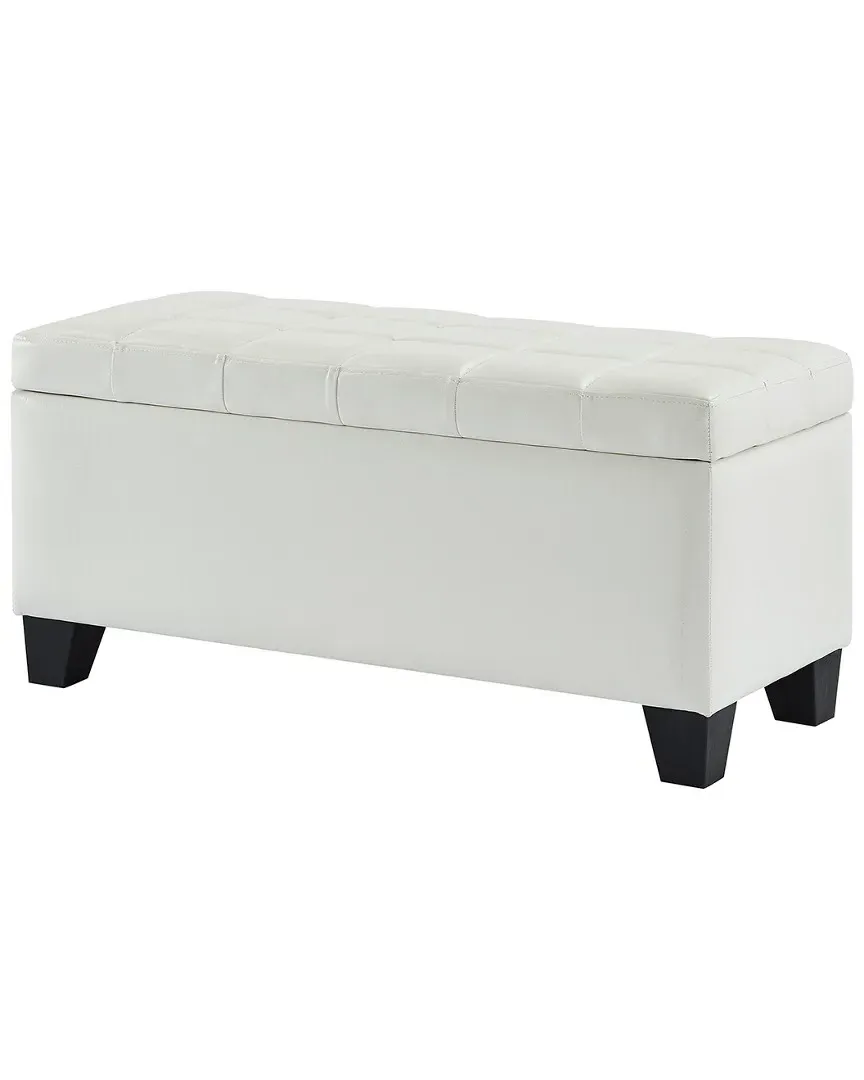 Winston Storage Ottoman - White image