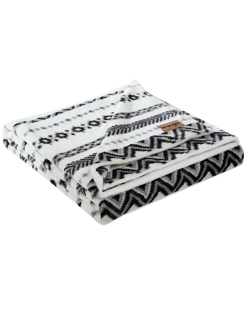 Diamond Trail Plush Fleece Reversible Throw Blanket - Black image