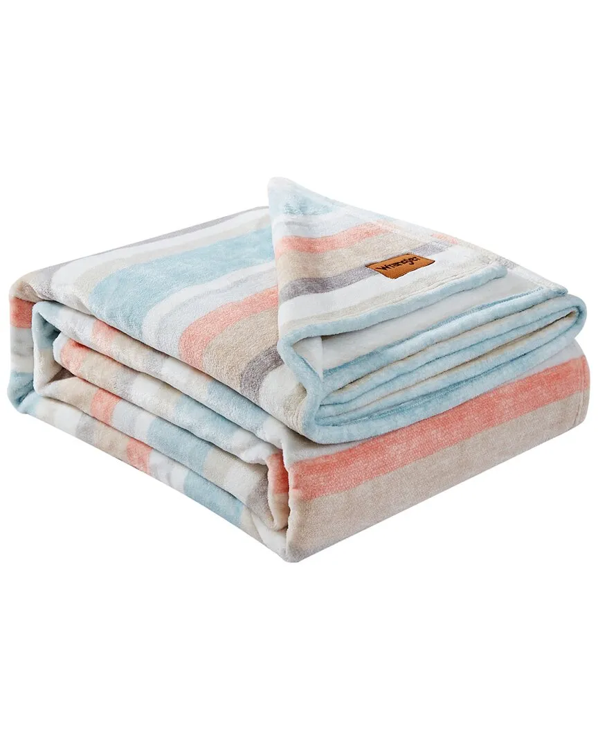 Glen Canyon Stripe Ultra Soft Plush Fleece Blanket - Blue image