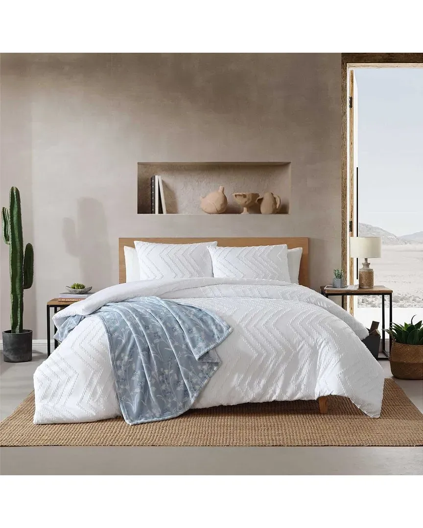 Prairie Zig Zag Chenille Jacquard Comforter Set - White image