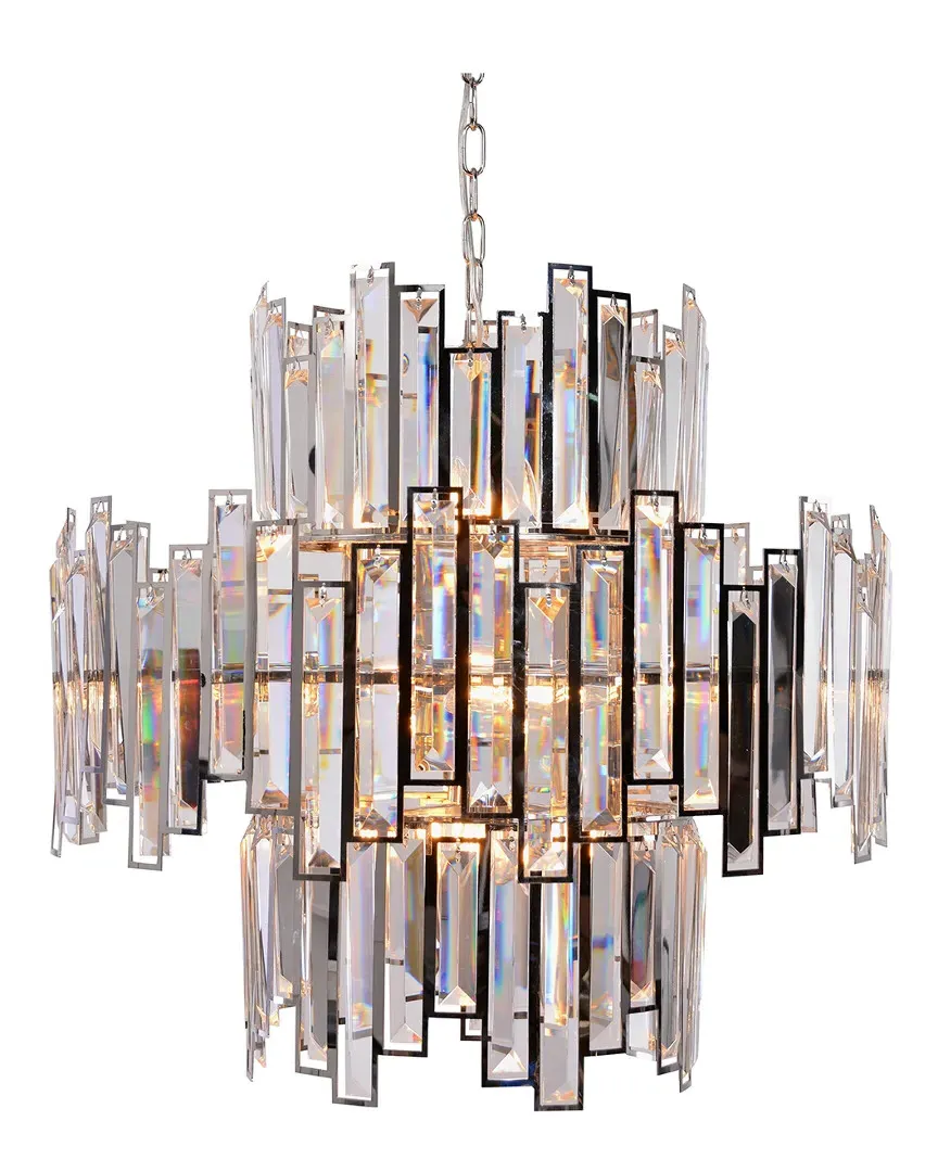 Abstract Crystal Chandelier - Silver, Stainless Steel image