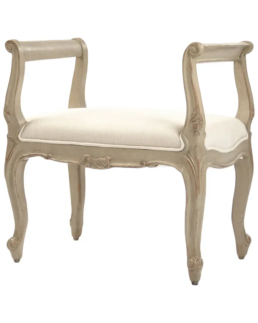 Cammi Armed Stool - Off-White, Linen image