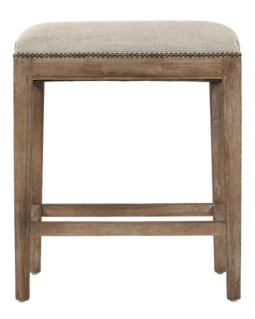 Cora Counter Stool - Beige, Limed Gray Oak image