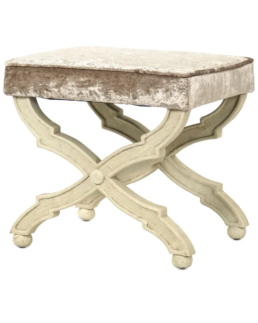 Crescenzo Cross Leg Bench - Champagne, Velvet