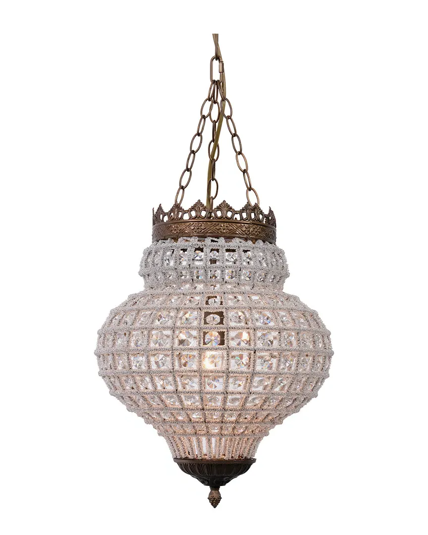 Crown Pendant Chandelier - Distressed Bronze, Iron image